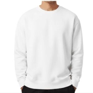 Classic White Men's Sweater - Crew Neck Sweatshirt